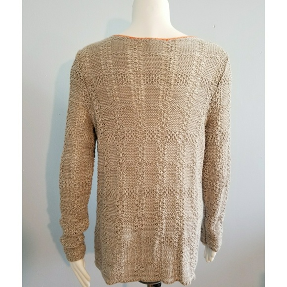 Coldwater Creek Crochet Crewneck Knit Sweater - Picture 3 of 6